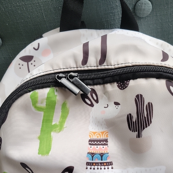 Llama And Cactus Womens Backpack Purse, Bag - Picture 3 of 9